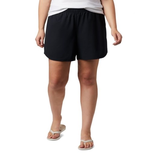 Women's Columbia PFG Tamiami Pull-On Shorts Black | Plus Size CA-HL85A